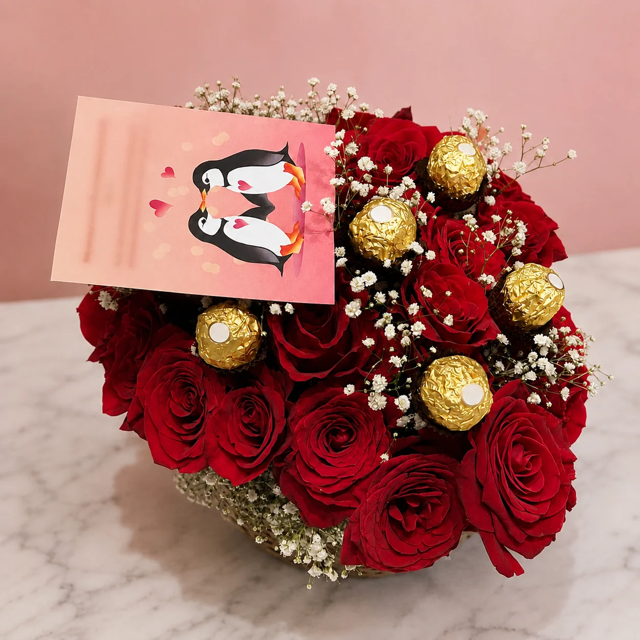 REF. 011, Cúpula de Rosas Rojas con Bombones