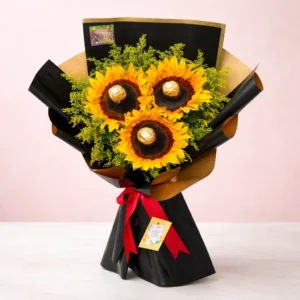Ramo de Girasoles con Ferrero Rocher