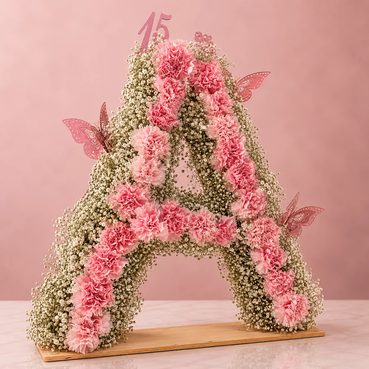 REF. 006, Letra Floral Gigante para Quince Años